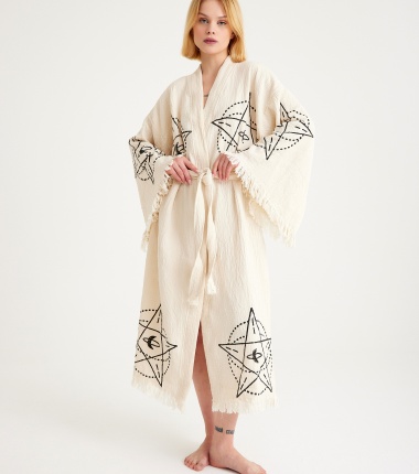 Müslin Bornoz Kimono Kaftan