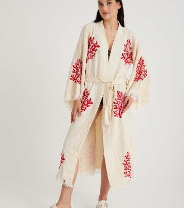 Müslin Bornoz Kimono Kaftan