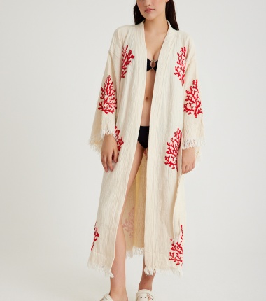 Müslin Bornoz Kimono Kaftan