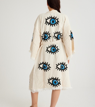 Müslin Bornoz Kimono Kaftan
