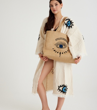 Müslin Bornoz Kimono Kaftan