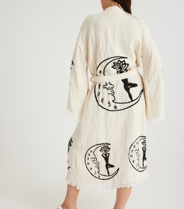 Müslin Bornoz Kimono Kaftan