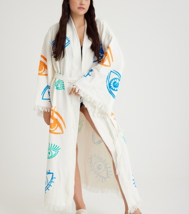 Müslin Bornoz Kimono Kaftan