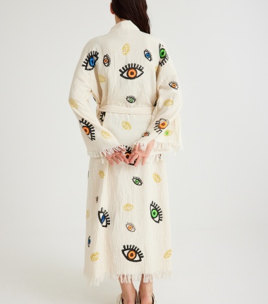 Müslin Bornoz Kimono Kaftan