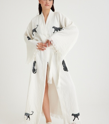 Müslin Bornoz Kimono Kaftan