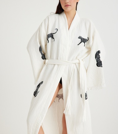 Müslin Bornoz Kimono Kaftan