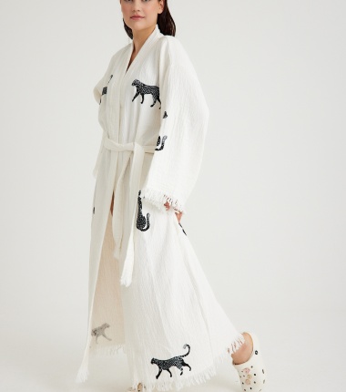 Müslin Bornoz Kimono Kaftan