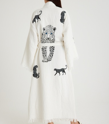 Müslin Bornoz Kimono Kaftan