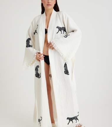 Müslin Bornoz Kimono Kaftan