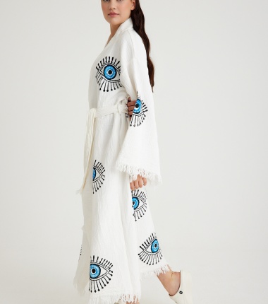 Müslin Bornoz Kimono Kaftan