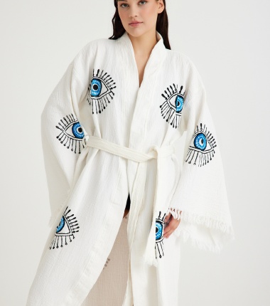 Müslin Bornoz Kimono Kaftan
