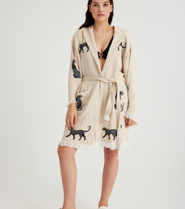 Müslin Bornoz Kimono Kaftan