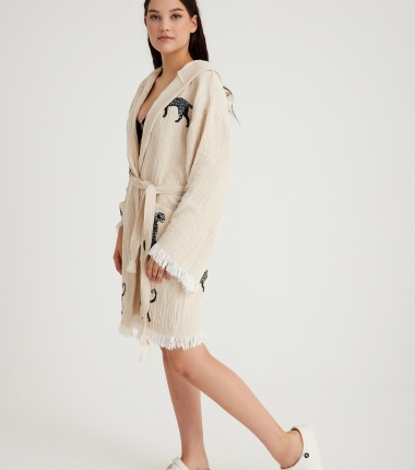 Müslin Bornoz Kimono Kaftan
