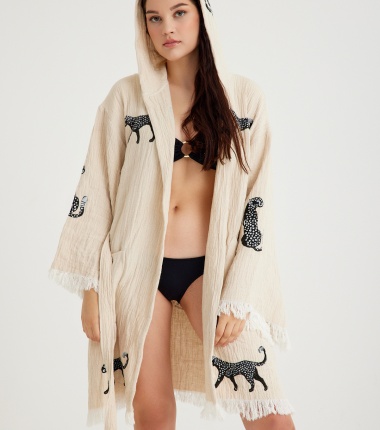 Müslin Bornoz Kimono Kaftan