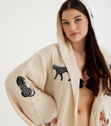 Müslin Bornoz Kimono Kaftan