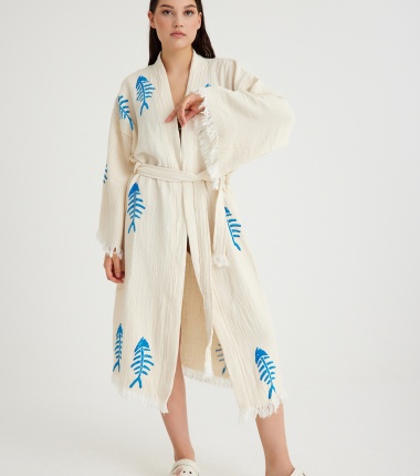 Müslin Bornoz Kimono Kaftan