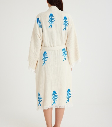 Müslin Bornoz Kimono Kaftan