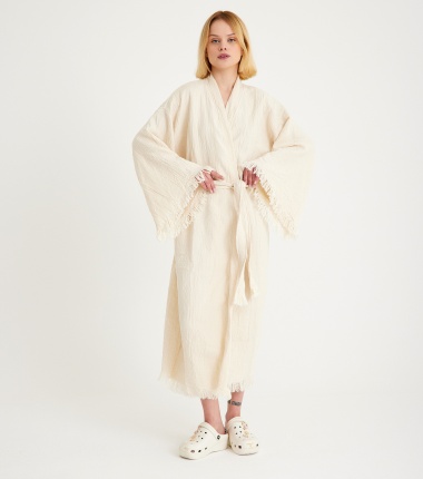 Müslin Bornoz Kimono Kaftan