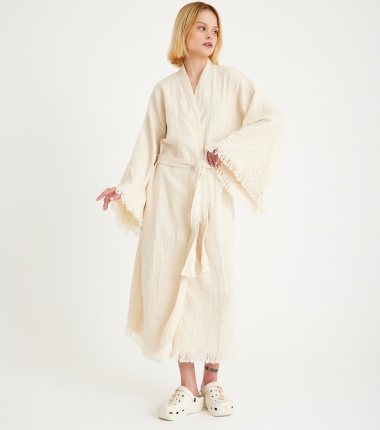 Müslin Bornoz Kimono Kaftan