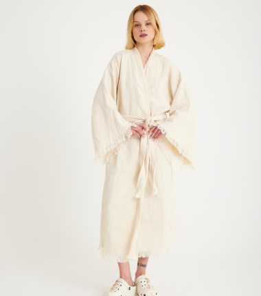 Müslin Bornoz Kimono Kaftan