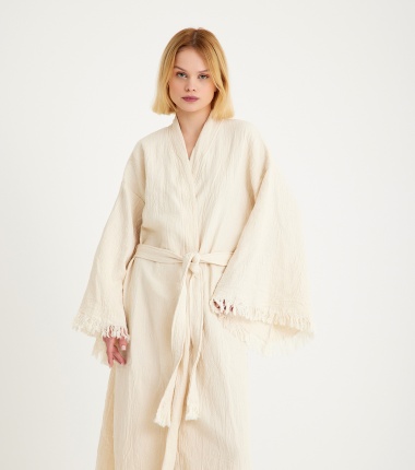 Müslin Bornoz Kimono Kaftan