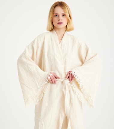 Müslin Bornoz Kimono Kaftan