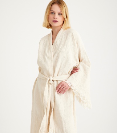 Müslin Bornoz Kimono Kaftan