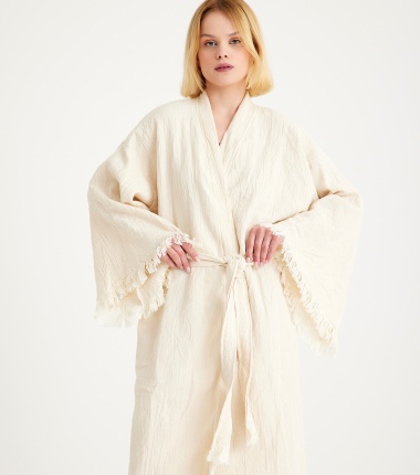 Müslin Bornoz Kimono Kaftan