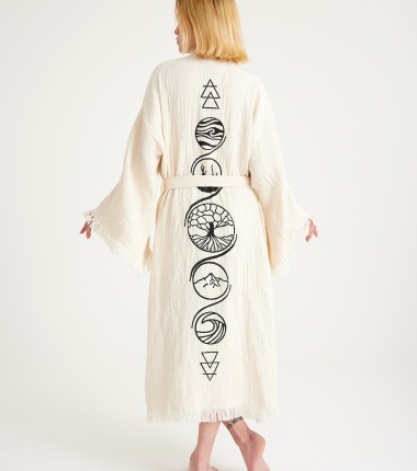 Müslin Bornoz Kimono Kaftan