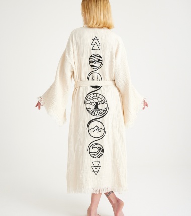 Müslin Bornoz Kimono Kaftan