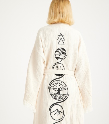 Müslin Bornoz Kimono Kaftan