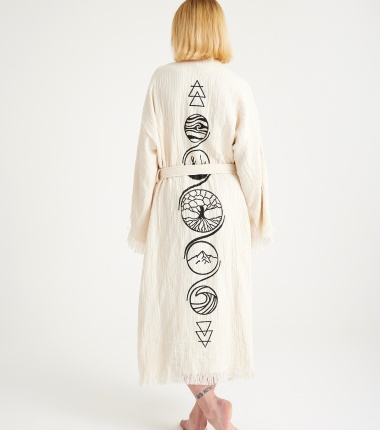 Müslin Bornoz Kimono Kaftan