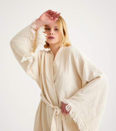 Müslin Bornoz Kimono Kaftan