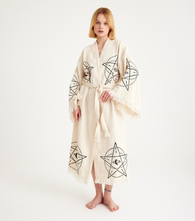Müslin Bornoz Kimono Kaftan