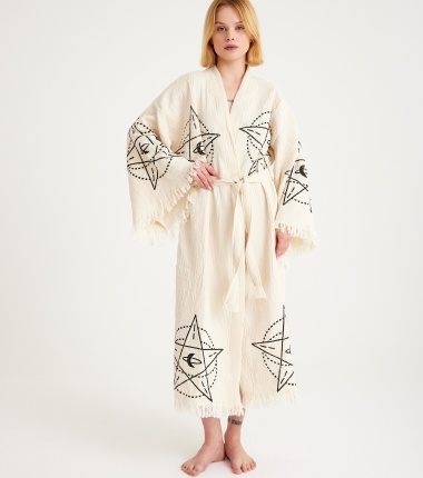 Müslin Bornoz Kimono Kaftan