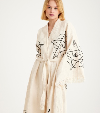 Müslin Bornoz Kimono Kaftan