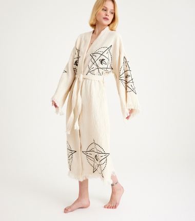 Müslin Bornoz Kimono Kaftan