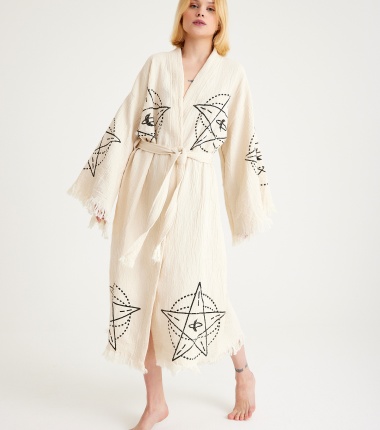 Müslin Bornoz Kimono Kaftan