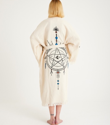 Müslin Bornoz Kimono Kaftan