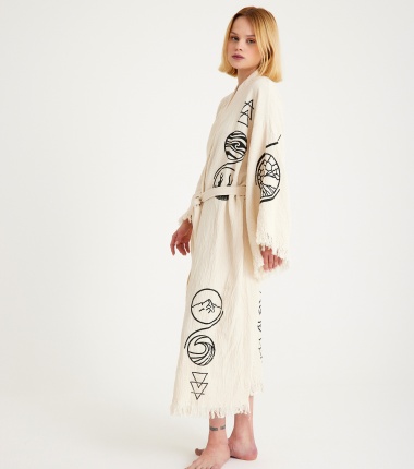 Müslin Bornoz Kimono Kaftan