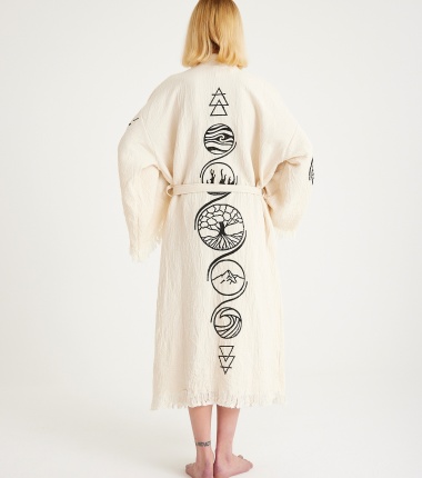 Müslin Bornoz Kimono Kaftan