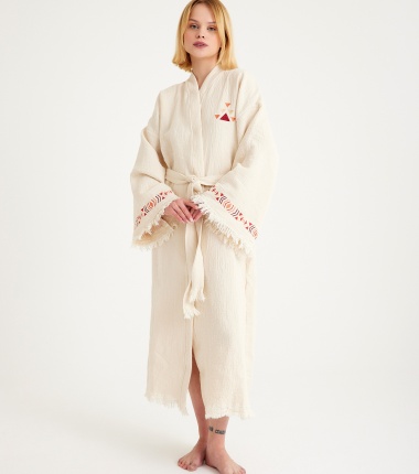 Müslin Bornoz Kimono Kaftan