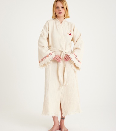 Müslin Bornoz Kimono Kaftan