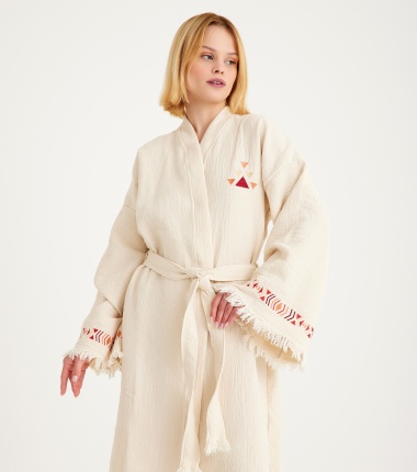 Müslin Bornoz Kimono Kaftan