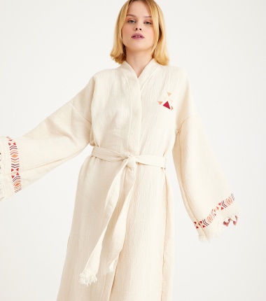 Müslin Bornoz Kimono Kaftan