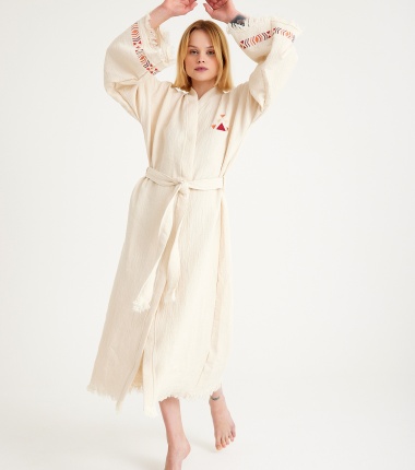 Müslin Bornoz Kimono Kaftan