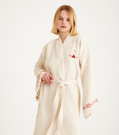 Müslin Bornoz Kimono Kaftan