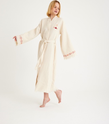 Müslin Bornoz Kimono Kaftan