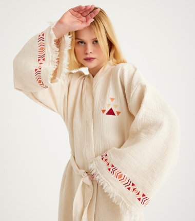 Müslin Bornoz Kimono Kaftan