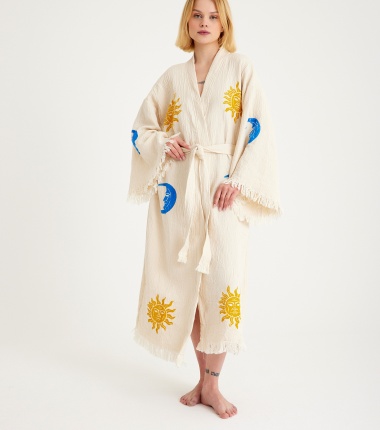 Müslin Bornoz Kimono Kaftan
